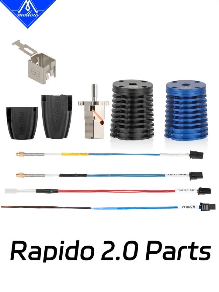 ميلو إلكترونيات Mellow Phaetus Rapido 2.0 HF UHF Spare Parts - Heater Block, Heatsink, PT1000, Silicone Socks, Rapido 2.0 PT1000 - Image 1