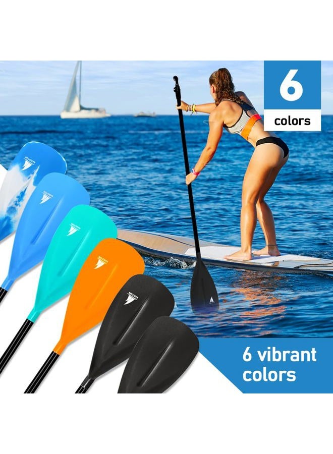 Karltion SUP Paddle - 3 Pieces Adjustable Aluminium SUP Paddle Alloy Shaft Paddle Board Paddles with Glass Fiber Blade for Surfing, Floating,Water Sport-Black - Image 2
