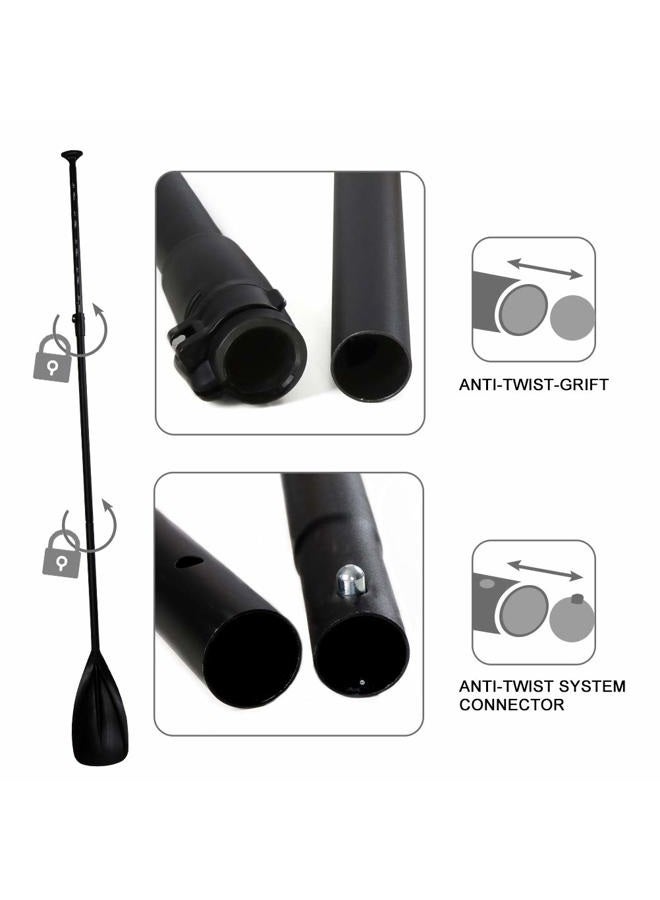 Karltion SUP Paddle - 3 Pieces Adjustable Aluminium SUP Paddle Alloy Shaft Paddle Board Paddles with Glass Fiber Blade for Surfing, Floating,Water Sport-Black - Image 3