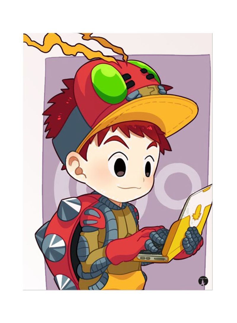 RKN Metal Plate Of The Anime Digimon Poster Multicolour