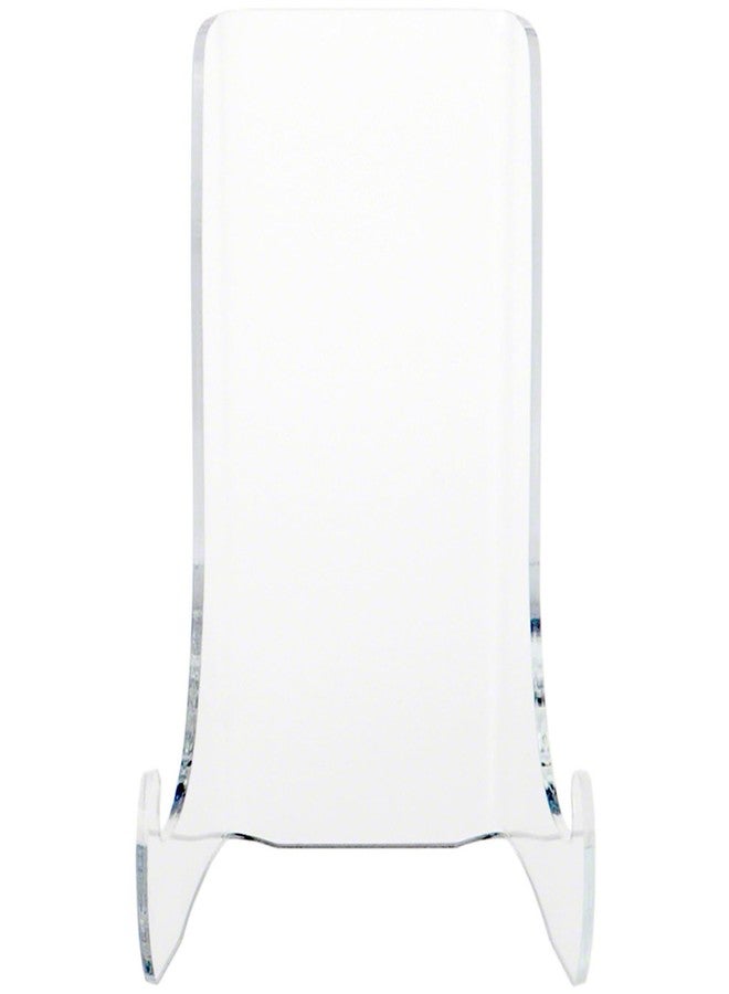 Plymor Clear Acrylic Flat Back Easel with Shallow Support Ledges, 6" H x 4" W x 3.25" D (2 Pack) - Image 2