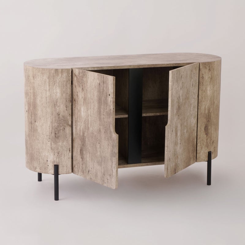 Homez cabinet table with metal legs 120*40*75cm - Image 2