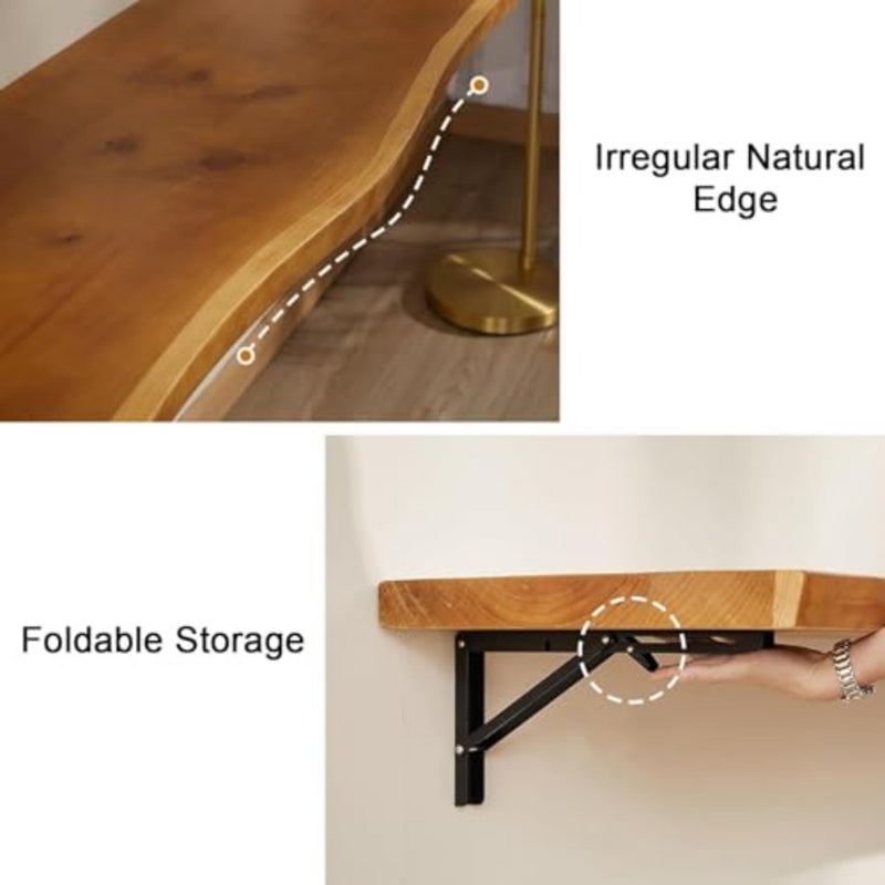 Durable Wall Mounted Work Table with Shelf Brackets, Foldable, Foldable Laundry Table Sizes 32, 40, 47, 55, 59, 63, 71 Inch, Suitable for Small Spaces in Home and Kitchen 39.4 x 18 x 2 Inch - Image 5