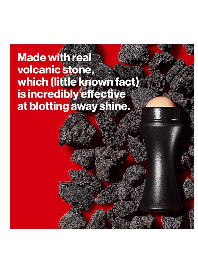 KASTWAVE Volcanic Face Roller, Oil Control On-the-Go, Reusable Facial Skincare Tool, Oily Skin Control, Instant Results Remove Excess Shine Rolling Stone for Face Makeup Oil Absorbing Skin Care Mini Massage - Image 2
