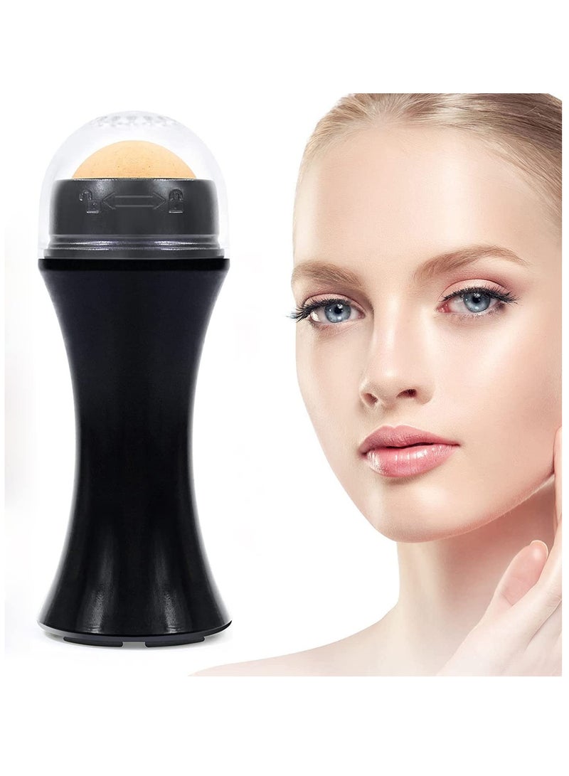 KASTWAVE Volcanic Face Roller, Oil Control On-the-Go, Reusable Facial Skincare Tool, Oily Skin Control, Instant Results Remove Excess Shine Rolling Stone for Face Makeup Oil Absorbing Skin Care Mini Massage - Image 1