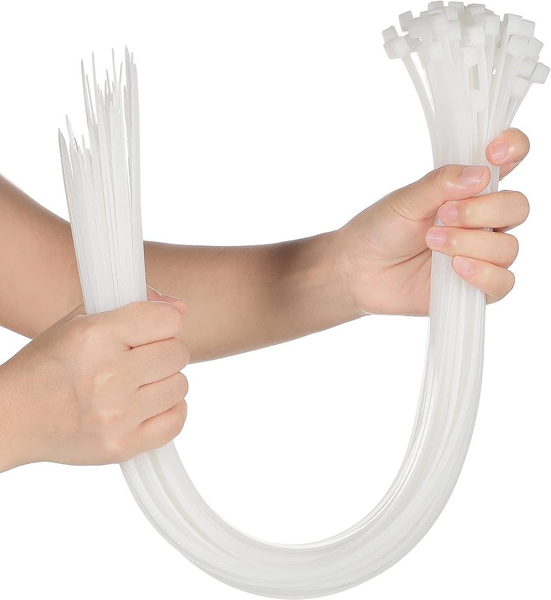 Shappy 50 Pcs Zip Ties Heavy Duty Strong Large Cable Industrial Sturdy Wire Ties Awnings Tying Branches Bundling of Crops Fixed Water PipesWhite24 inch x 79 mm  - Image 1