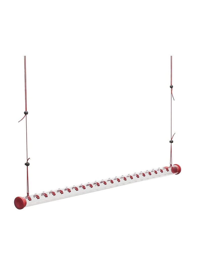 Zikra Best Hummingbird Feeder, Hummingbird Feeder, with Hole Birds Feeding Transparent Pipe, Red Transparent Tube, Easy to Use for Outdoor Garden Home Decoration, Indoor or Outdoor Decor (40cm) - Image 2