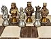 HPL Medieval Times Crusades Knight Chess Men Set Gold Silver Busts NO Board - Image 2