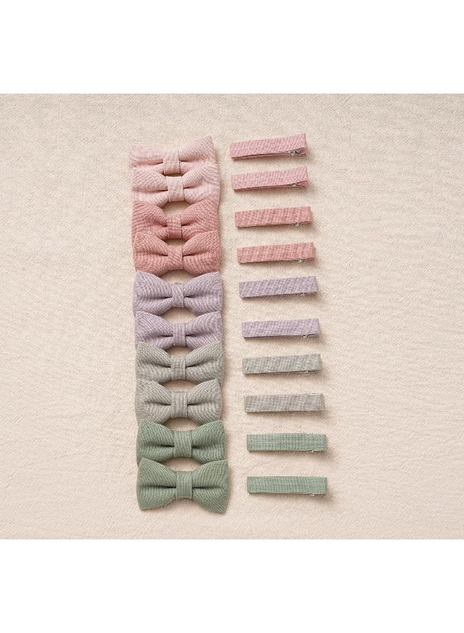 Fancy Clouds Baby Hair Clips with Bows for Girls,20pc Handmade Fully Lined Hair Barrettes,Hair Accessories for All Age Girls Toddlers Infants kids Gifts - Image 5