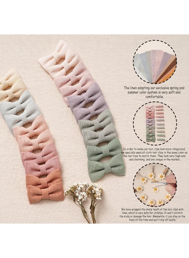 Fancy Clouds Baby Hair Clips with Bows for Girls,20pc Handmade Fully Lined Hair Barrettes,Hair Accessories for All Age Girls Toddlers Infants kids Gifts - Image 4
