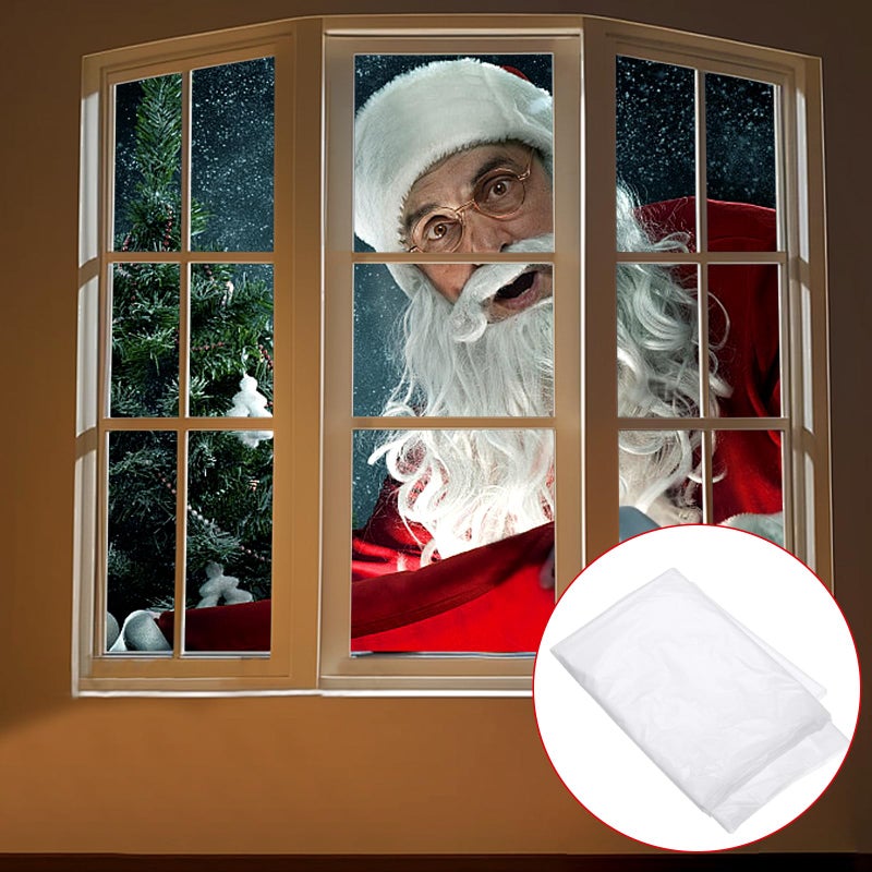 LIANGLIDE Rear Projection Screen Fabric White Screen for Projector Window Projection Film 25x23x1 Cloth Rear Projection Screen for Virtual Halloween and Christmas Window Projection Videos White - Image 2