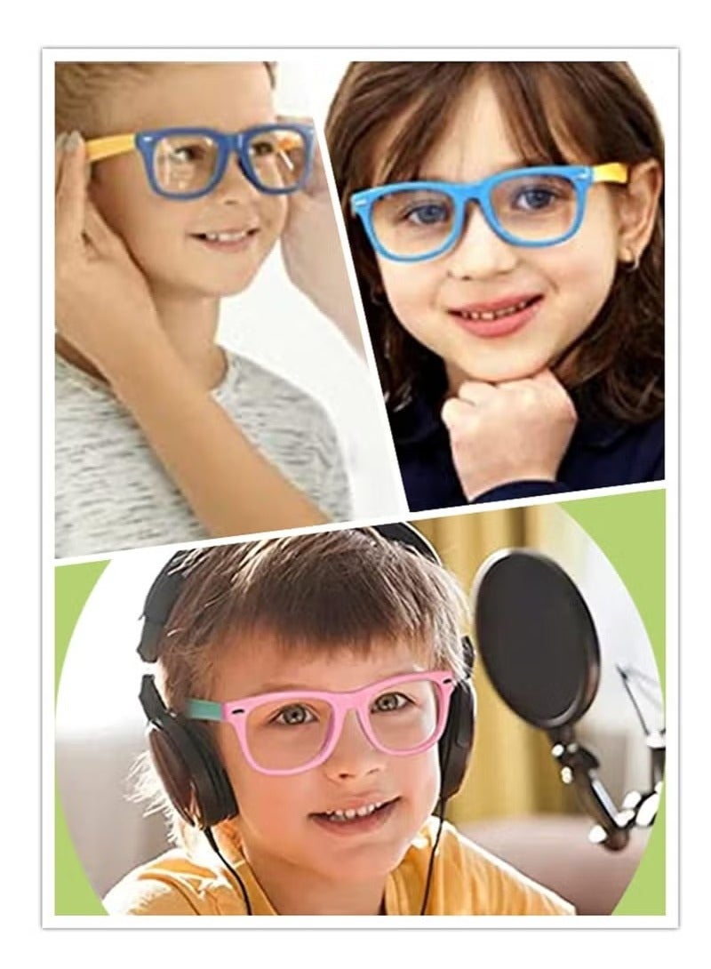 Blue Light Glasses for Kids Computer TV Phone Children Gaming Eyewear Silicone Flexible Eyeglasses for Boys Girls Age 3-12 Anti blue light and Headache - Image 2