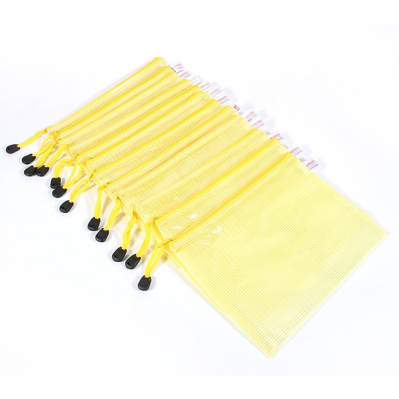 A5 Zipper Bags Zip File Paper Storage Document Folder Protective Bags(yellow) - Image 1