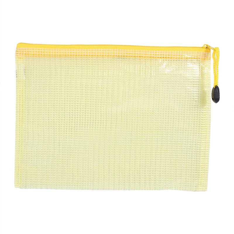 A5 Zipper Bags Zip File Paper Storage Document Folder Protective Bags(yellow) - Image 3