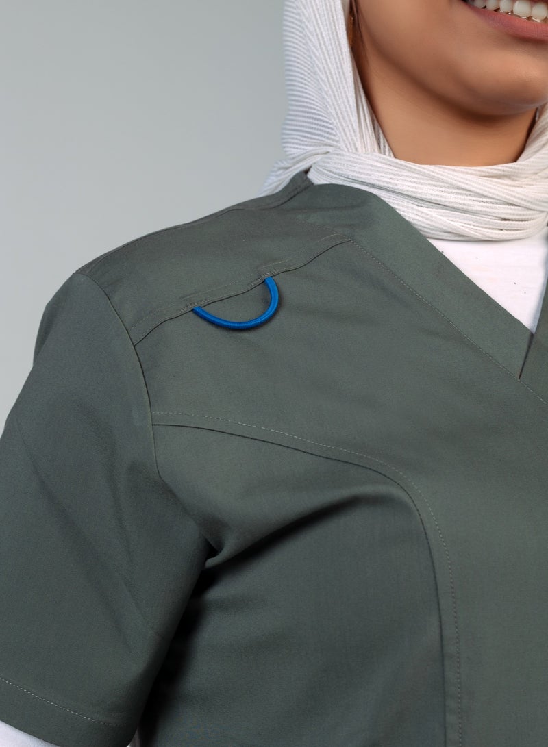 RZ Olive medical scrub from RZ is comfortable, flexible and elegant  - Image 2