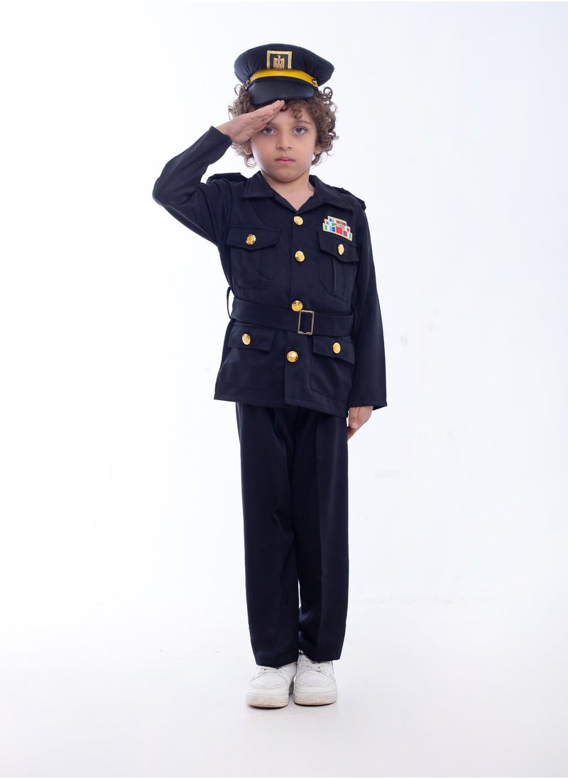 Oulabi Mir Black Egyptian Policeman Costume For Kids  - Image 2