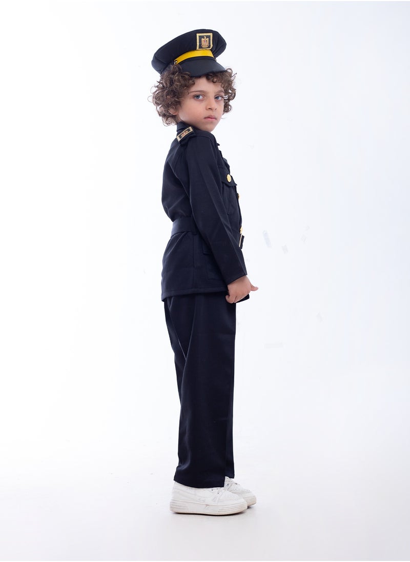 Oulabi Mir Black Egyptian Policeman Costume For Kids  - Image 3