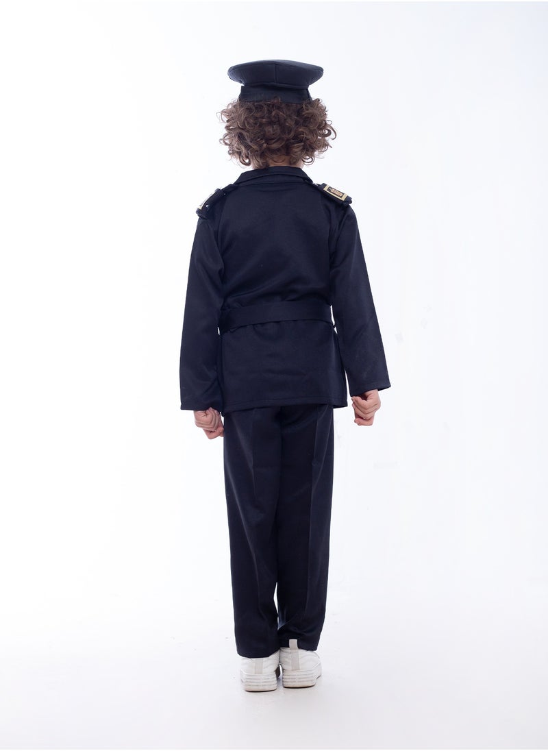 Oulabi Mir Black Egyptian Policeman Costume For Kids  - Image 4