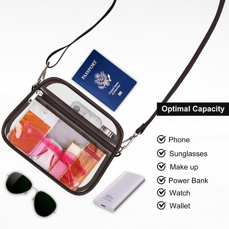 USPECLARE Clear Bag for Stadium Events Clear Sports Fan Handbags Purses with Adjustbale Strap for Concerts Festivals Game Day - Image 4