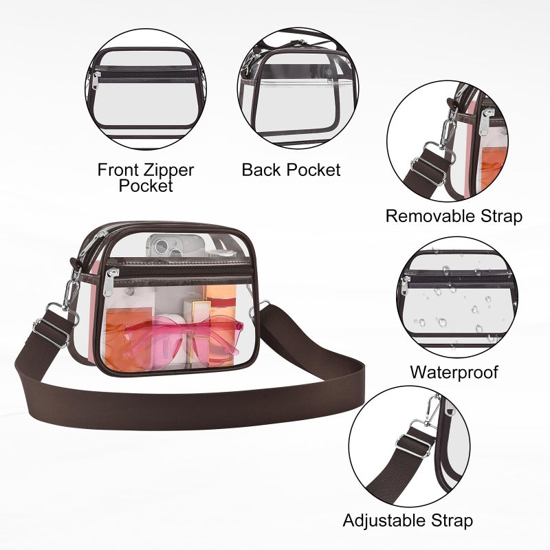 USPECLARE Clear Bag for Stadium Events Clear Sports Fan Handbags Purses with Adjustbale Strap for Concerts Festivals Game Day - Image 3