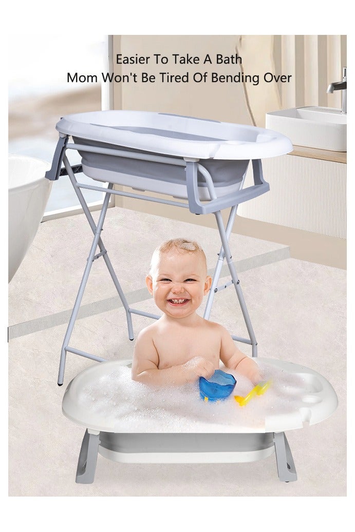 OASIS DESERT Foldable Baby Bathtub With Stand - Baby Bathtub With Support Device (Baby Foldable Bathtub And Stand) - Image 2