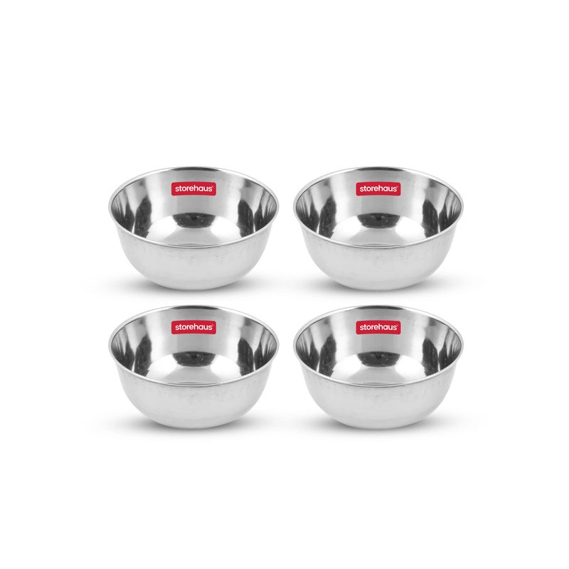 Storehaus Stainless Steel 4 pc Katoris Kitchenware Set Ideal for Home, Restaurants and Family Use, Silver - Image 1