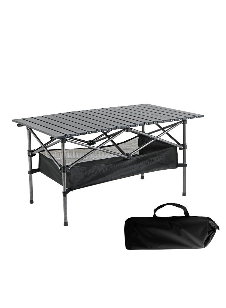 MIXDE Camping Table,Outdoor Folding Portable Picnic Camping Table, Aluminum Roll-up Table with Easy Carrying Bag for Indoor,Outdoor,Camping, Beach,Backyard, BBQ, Party, Patio, Picnic  - Image 1