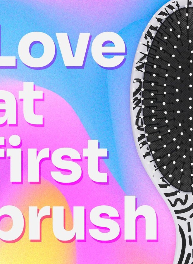 Wet Brush Original Detangling Hair Brush, Hipster Doodle - Ultra-Soft IntelliFlex Bristles - Detangler Brush Glide Through Tangles With Ease For All Hair Types - For Women, Men, Wet & Dry Hair - Image 4