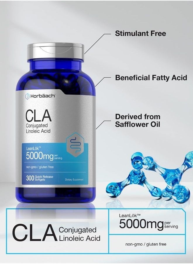 Horbäach CLA Supplement | 300 Softgel Pills | Maximum Potency | Conjugated Lineolic Acid from Safflower Oil | Non-GMO, Gluten Free | by Horbaach  - Image 3