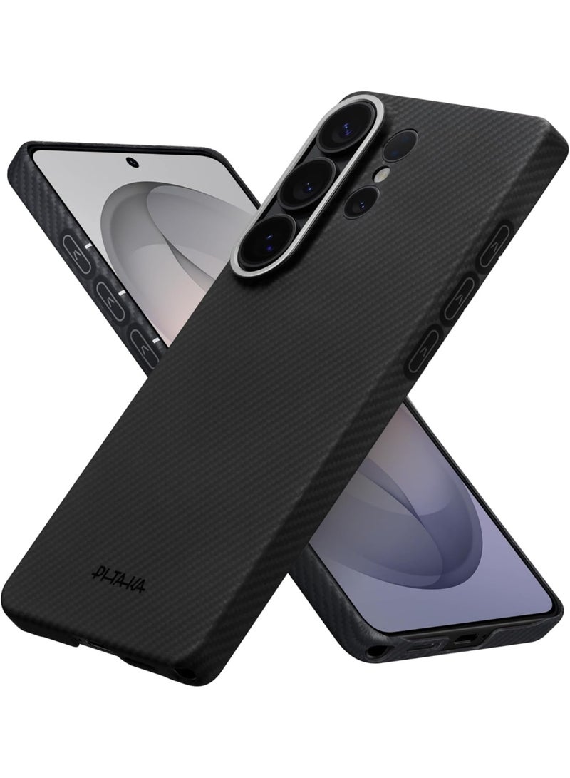 PITAKA Case for Samsung Galaxy S26 Ultra, Aerospace-Grade Aramid Fiber Protective Cover, MagSafe Compatible Magnetic Slim Case, Ultra Lightweight Scratch Resistant Shock Protection with Raised Camera Lip – Black/Grey - Image 1