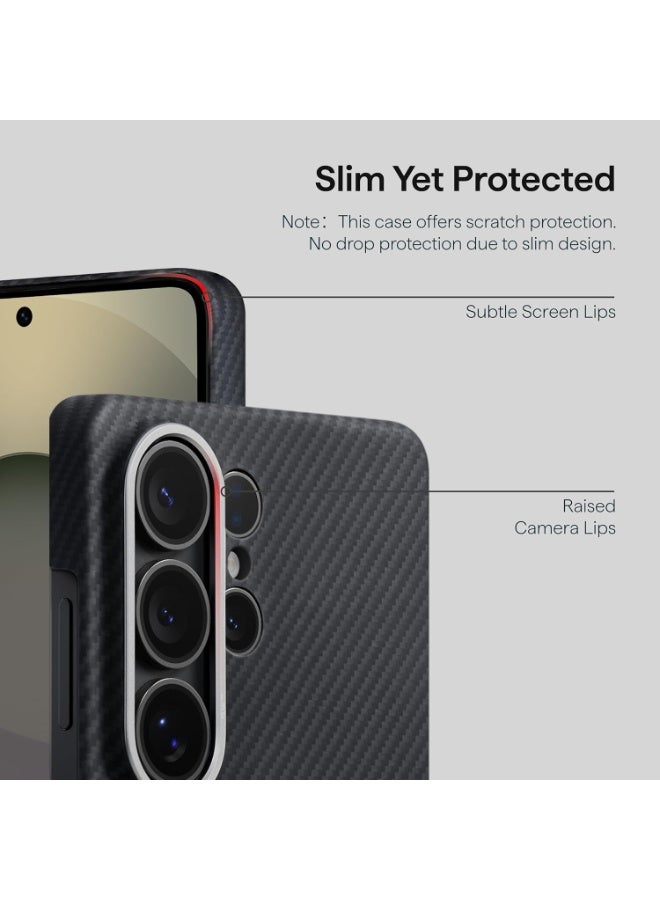 PITAKA Case for Samsung Galaxy S26 Ultra, Aerospace-Grade Aramid Fiber Protective Cover, MagSafe Compatible Magnetic Slim Case, Ultra Lightweight Scratch Resistant Shock Protection with Raised Camera Lip – Black/Grey - Image 4