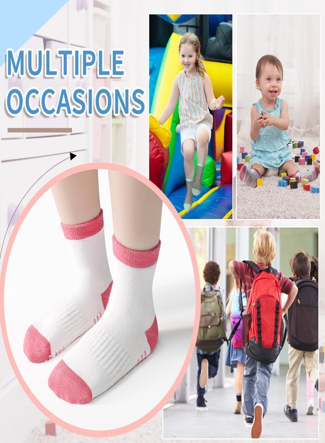 GRPSKCOS Toddler Girls Non Slip Socks 15 Pairs Toddler Anti Skid Socks for 0-7 Years Girls Kids（01 Patchwork on white, 1-3T - Image 5
