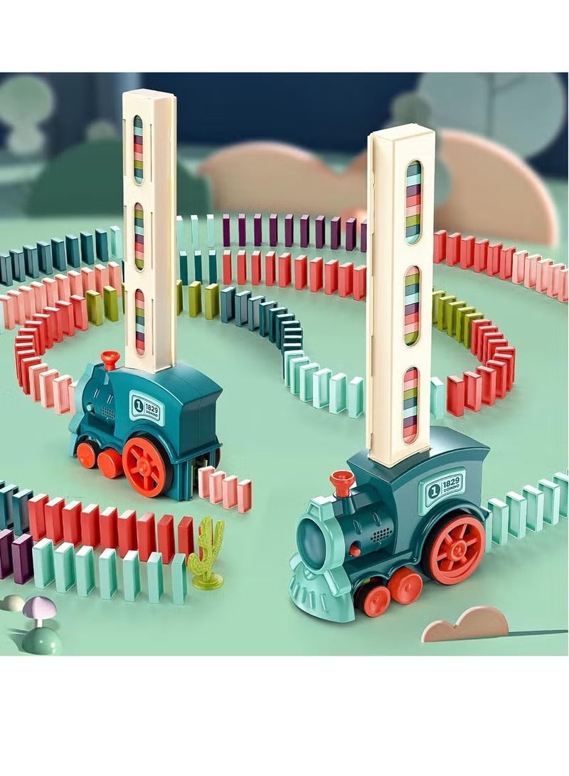 Kid's Train Blocks Building Set | 60-Piece Construction Toy for Boys & Girls Ages 3–8  - Image 1