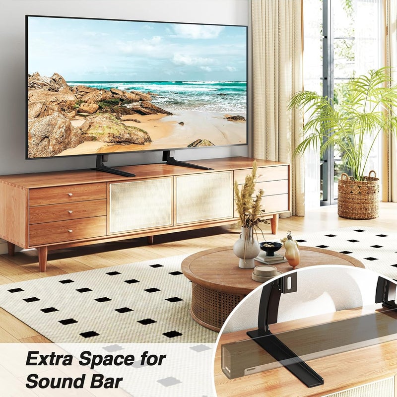 5Rcom TV Stand Mount, Universal TV Stand Tabletop for 22 to 65 inch Plasma LCD LED Flat Screen TVs, Strong TV Legs Holds up to 88lbs, Height Adjustable TV Base, Max VESA 800 x 500mm - Image 4