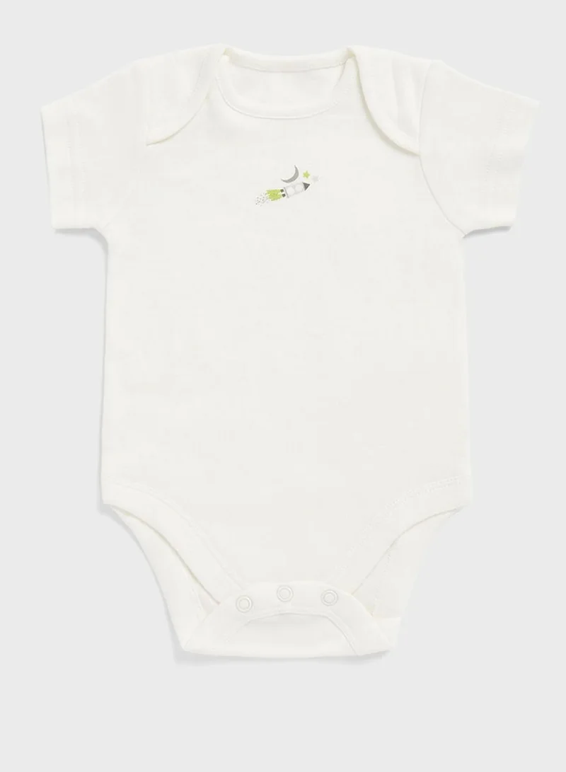 mothercare Space Short-Sleeved Bodysuits - 5 Pack