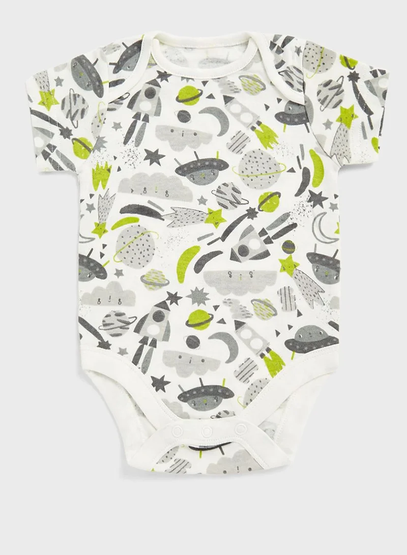 mothercare Space Short-Sleeved Bodysuits - 5 Pack