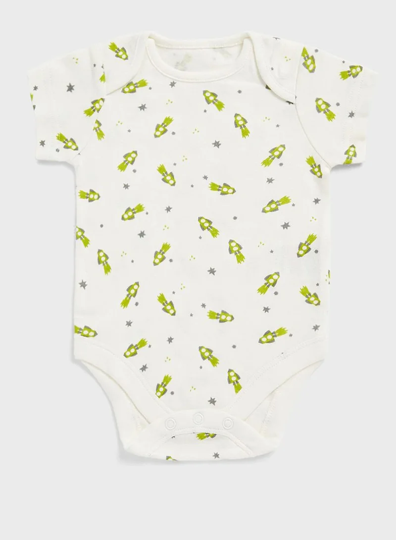 mothercare Space Short-Sleeved Bodysuits - 5 Pack