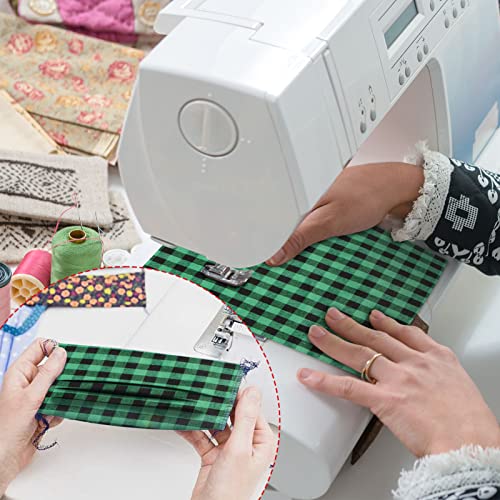 ZYP 20 Pcs Christmas Cotton Fabric Squares, 10 x 10 Inch Plaid Buffalo Check Precut Scraps for DIY Craft Sewing Quilting - Image 5