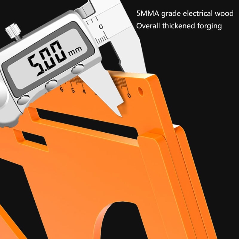 F Color Multi Functional Insulated Woodworking Triangle Ruler Straight Edge Protractor Sliding T Square - Image 4