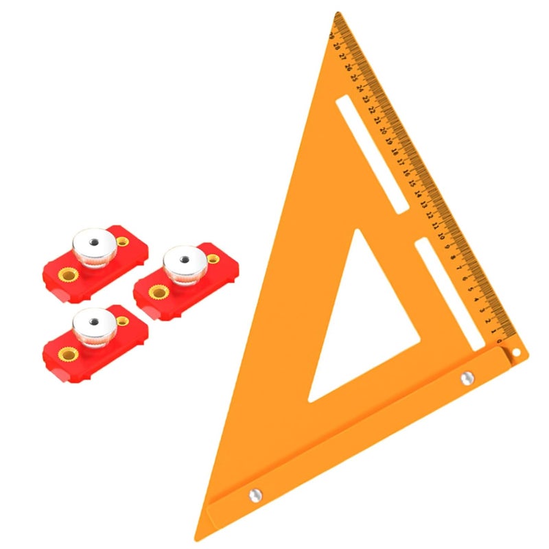 F Color Multi Functional Insulated Woodworking Triangle Ruler Straight Edge Protractor Sliding T Square - Image 2