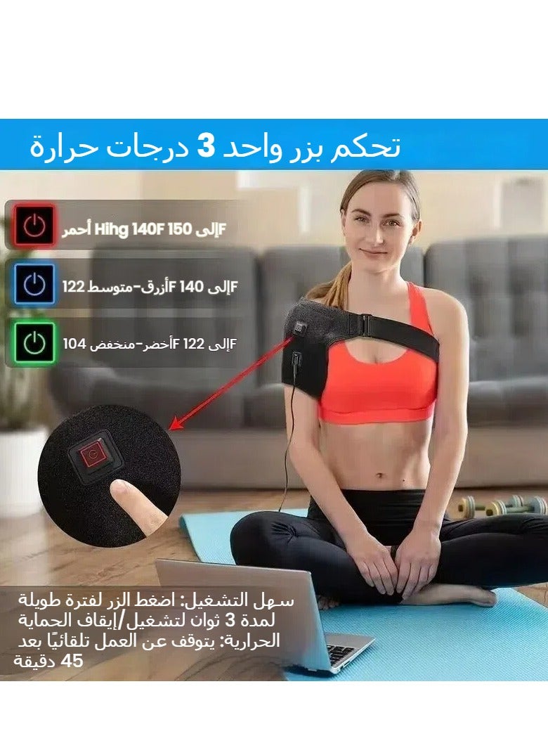 Shoulder-Heating-Pad-Heated-Wrap - 3 Heat Levels Heating Pad for Shoulder Pain for Men Women Frozen Shoulder Pain Relief - Image 2