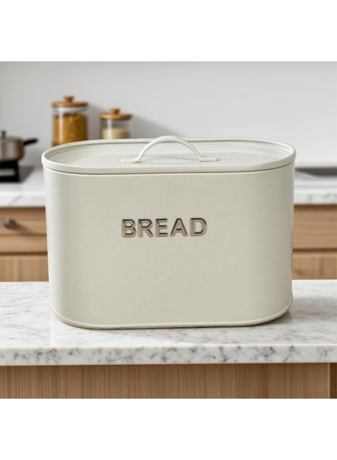 ARABIQO Vintage Bread Bin & 3-Piece Kitchen Canister Set – Metal Bread Box with Matching Tea, Coffee, and Sugar Storage Jars – Countertop Organizer for Bread, Snacks & Spices - Image 5