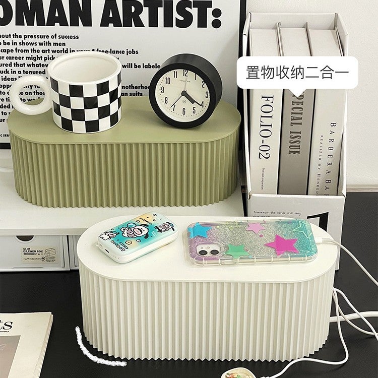 Plug-In Box Wire Board Storage Box Data Cable Storage Socket Desktop Cable Management Storage Box - Image 3