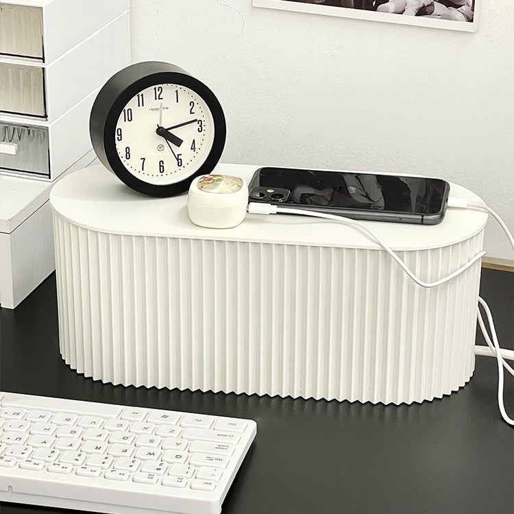 Plug-In Box Wire Board Storage Box Data Cable Storage Socket Desktop Cable Management Storage Box - Image 5
