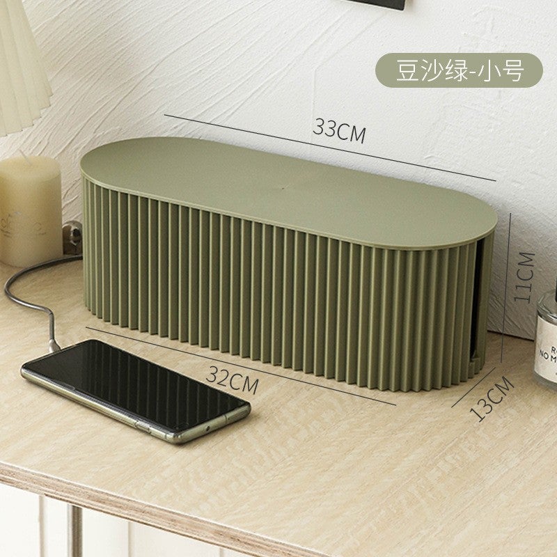 Plug-In Box Wire Board Storage Box Data Cable Storage Socket Desktop Cable Management Storage Box - Image 1