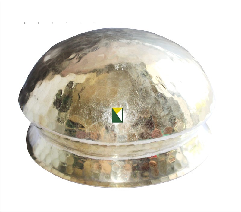 KITCHEN NEXT Muke Brass Handi Sipri cookwere Heavy Weight with Hammered Shinny Finish for Cooking & Serving Used for Cooking biryani (2 litres) (Small) - Image 3