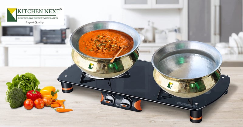 KITCHEN NEXT Muke Brass Handi Sipri cookwere Heavy Weight with Hammered Shinny Finish for Cooking & Serving Used for Cooking biryani (2 litres) (Small) - Image 4