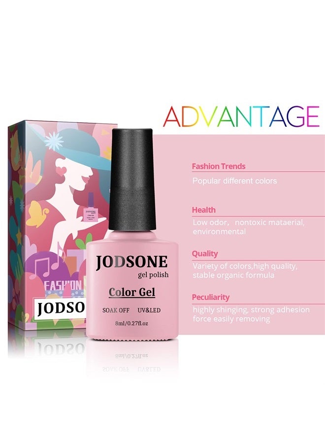 JODSONE Gel Nail Polish Kit with UV Light, 18 Colors Gel Nail Polish Set with 150W UV Led Nail Lamp Base Coat Top Coat DIY Home Manicure Tools Nail art Glitters Rhinestones Gift for Women A018 - Image 2