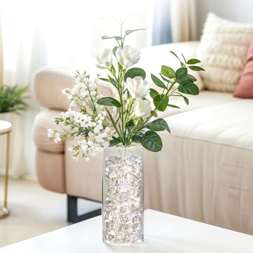 DomeStar Dazzling Fake Ice, 150PCS Sparkling Fake Diamonds, Iridescent Clear Gem Stones Vase Fillers DIY Crafts Wedding Table Scatter Decoration - Image 2
