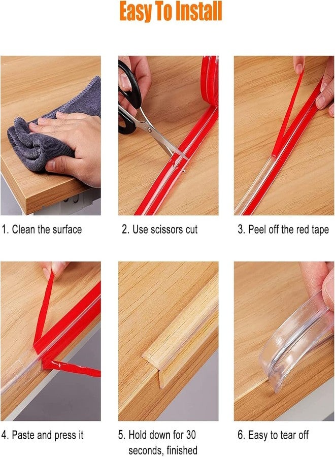 CILVEEC Silicon Edge Protector, Baby Proofing Edge Protector Strip for Kids, Corner Protector for Sharp Edges, Desk, Table, Bed, Safety Cover for Sharp Corners & Edges (2 Meter 1 PCS) - Image 3